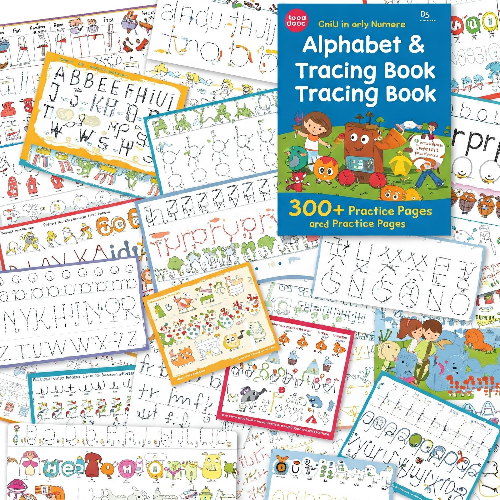Alphabets & Numbers Tracing Worksheets Bundle: 500+ Worksheets 4 Gemini Generated Image 4viazg4viazg4via