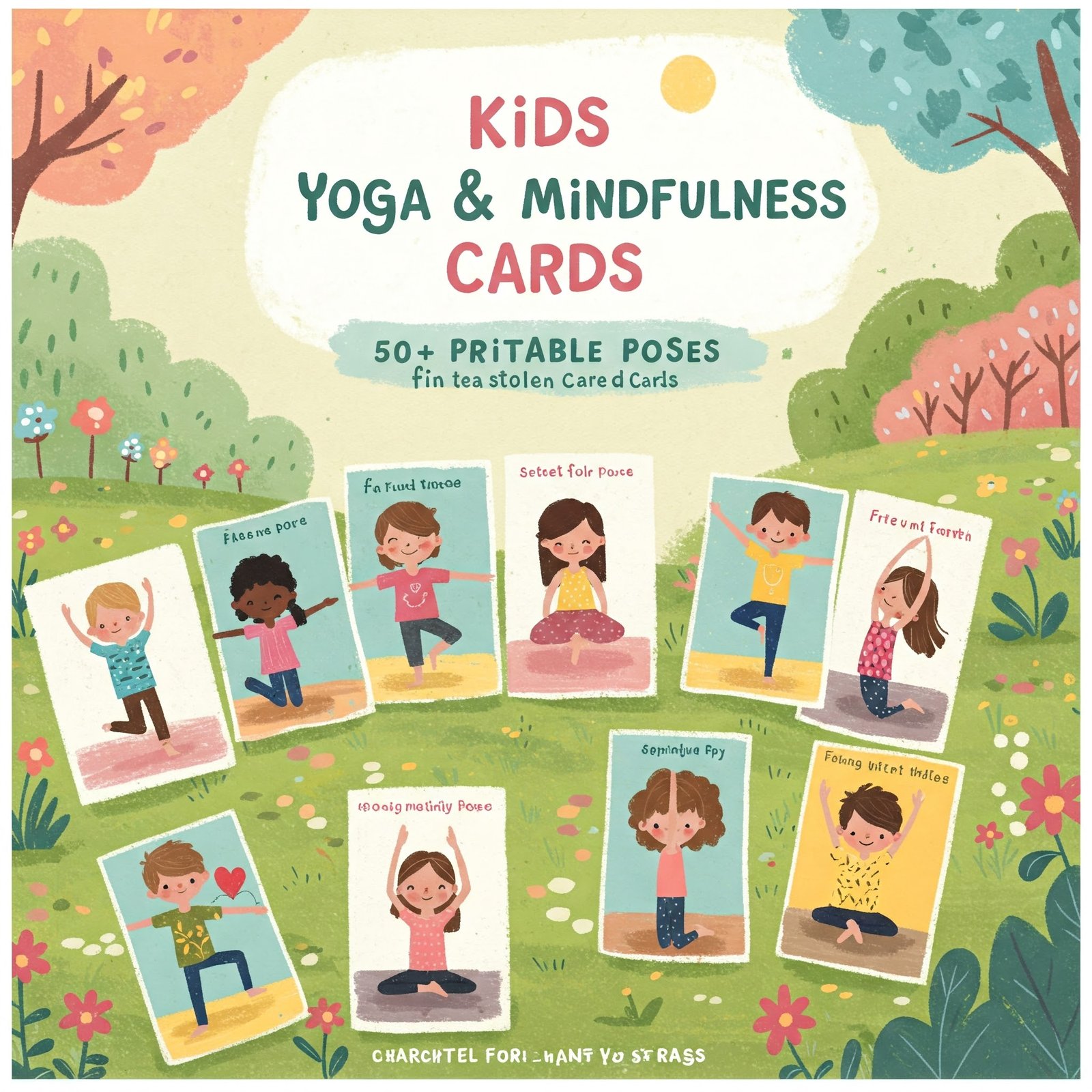 Kids Yoga & Mindfulness Cards: 100+ Printable Poses 4 Gemini Generated Image 6s34nc6s34nc6s34