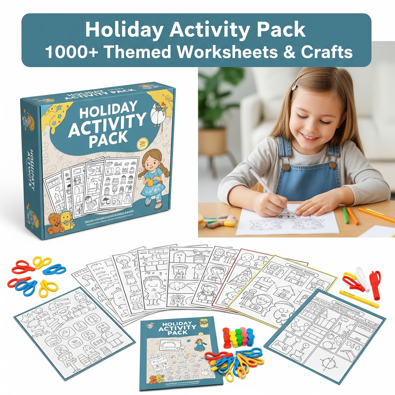 Holiday Activity Pack: 1000+ Themed Worksheets & Crafts 1 Holiday Activity Pack Themed Worksheets