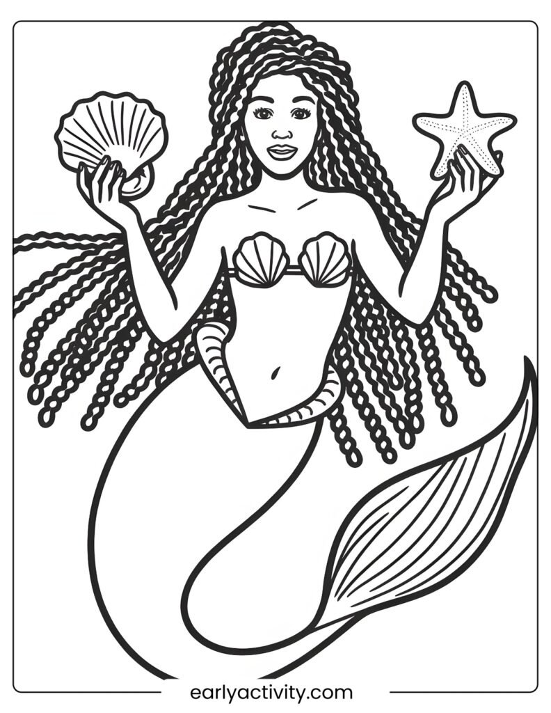 16_ halle balley little Mermaid Coloring page 1pdf