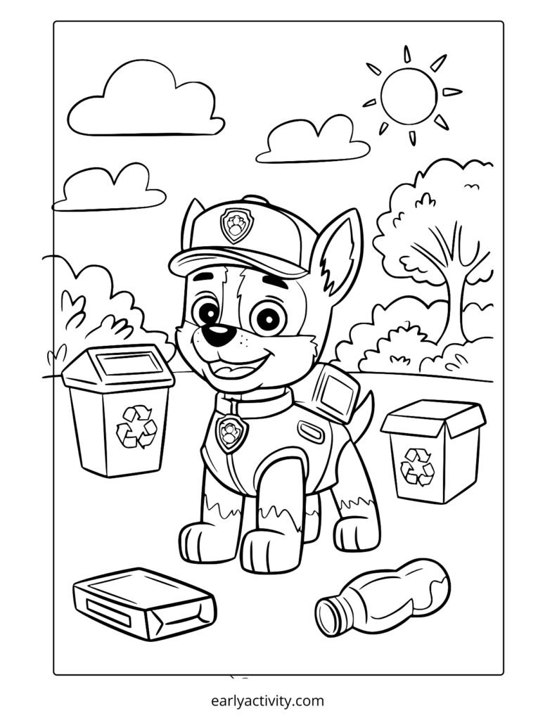 19 paw patrol Rocky Coloring page .pdf