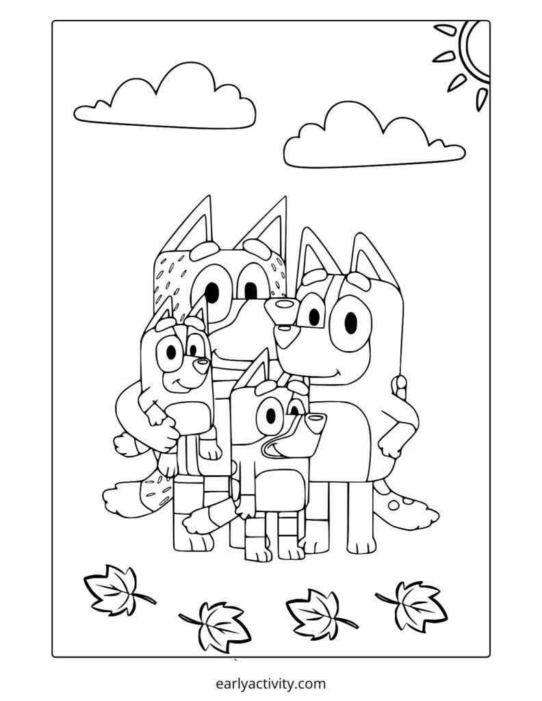 19_ Bluey Family Coloring page .pdf