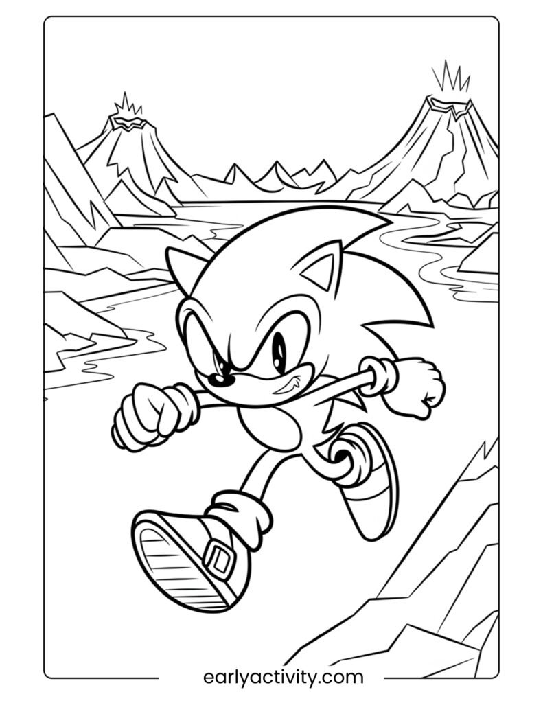 19_Sonic in the Fiery Depths of volcono Valley