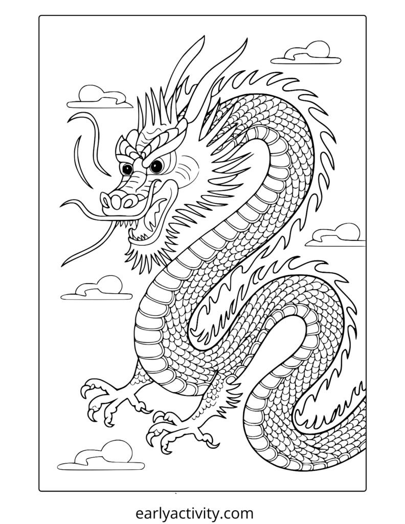 2_ chinese year of the dragon coloring page