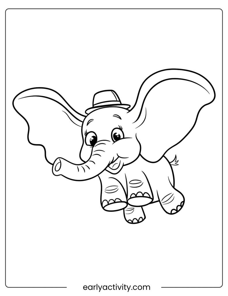 32Dumbo Flying High colouring page .pdf