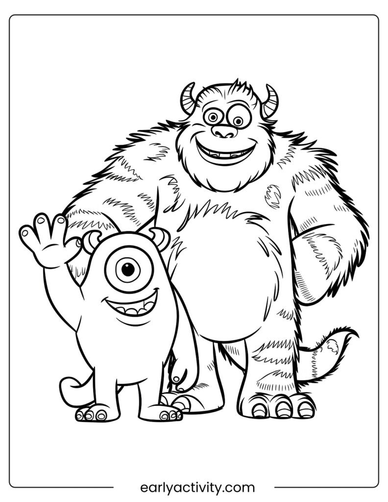 39 Monsters inc Mike and Sulley colouring page .pdf