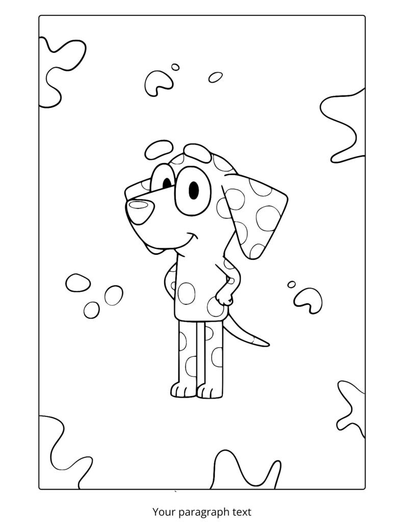 45Gruber From Bluey Coloring Page