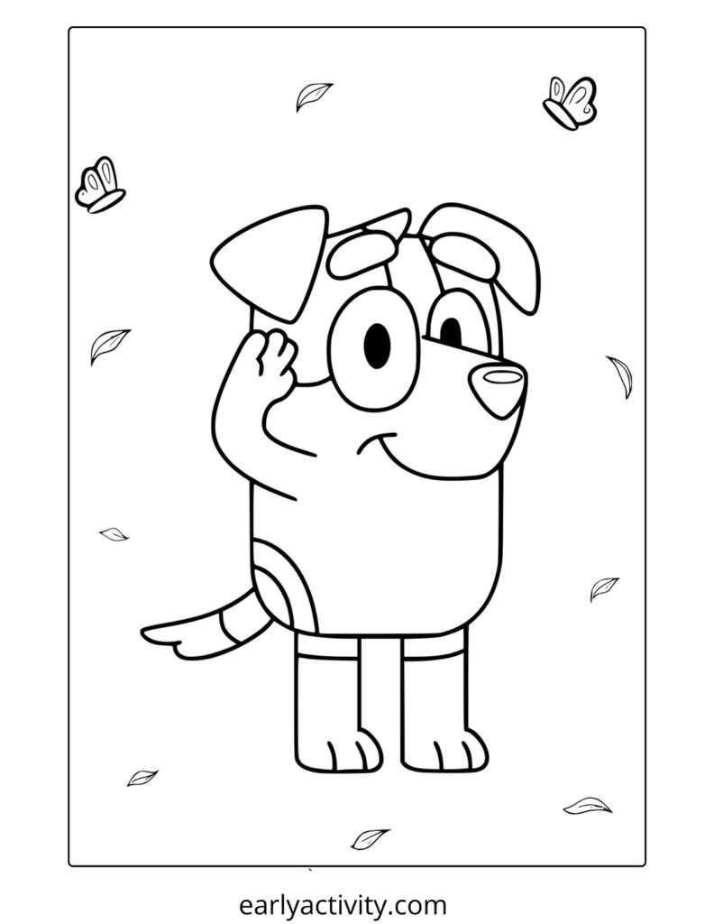 47jack From Bluey Coloring Page