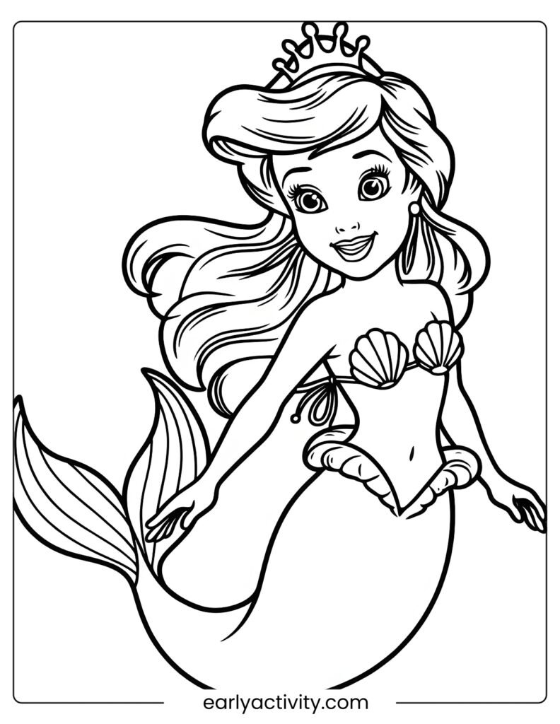 5_ Mermaid princess Coloring page 5 .pdf