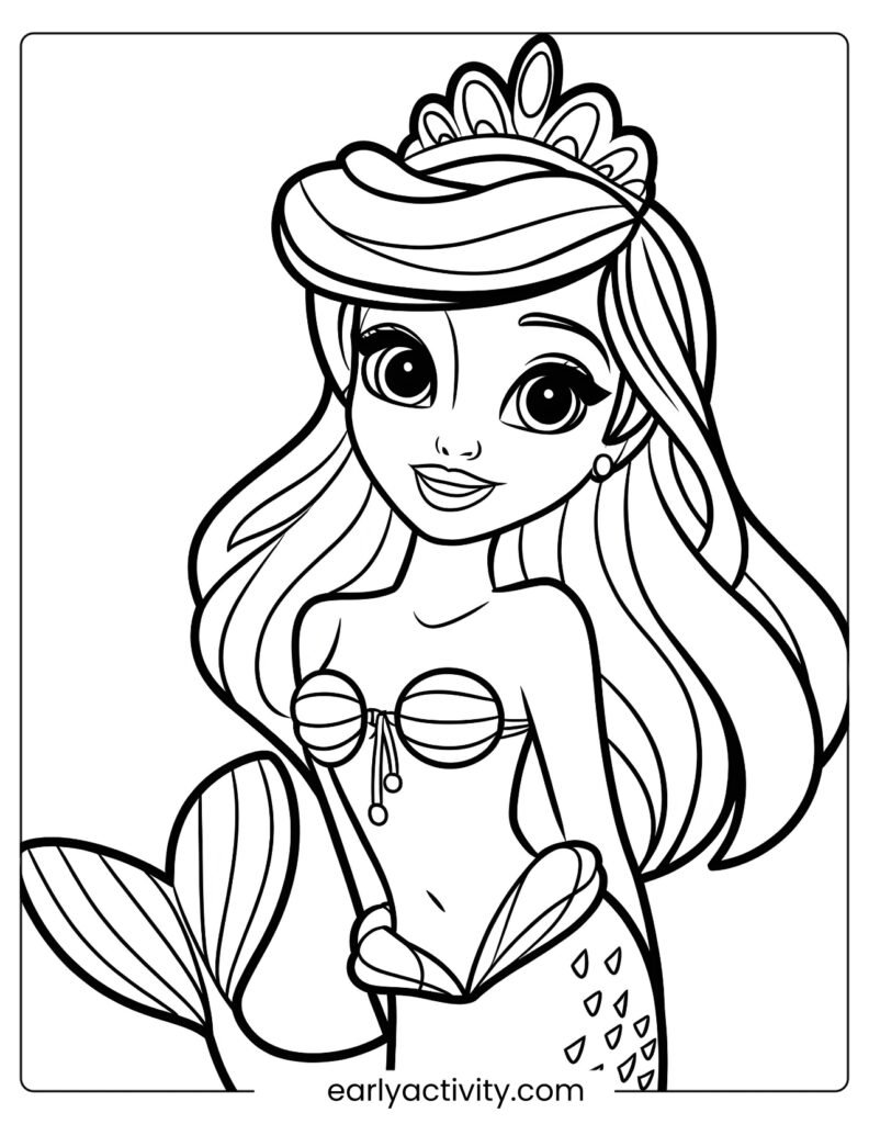 6_ Mermaid princess Coloring page 6 .pdf